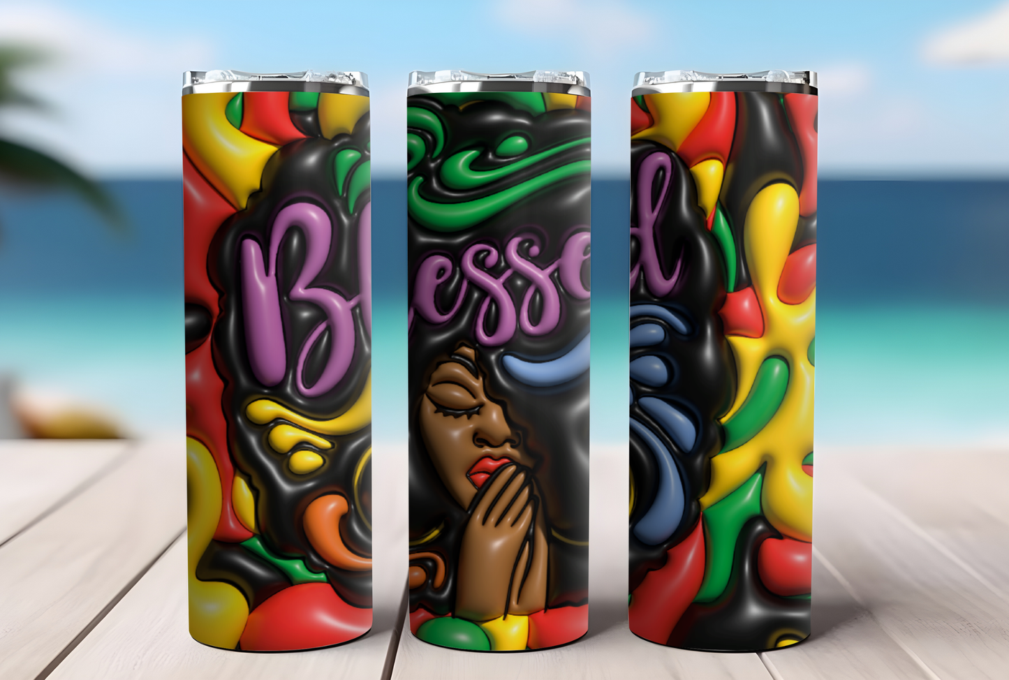 3D Blessed Tumbler