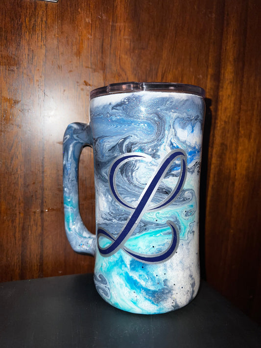 Epoxy Letter Tumbler